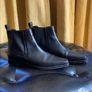 Zara Black Leather Chelsea Boots